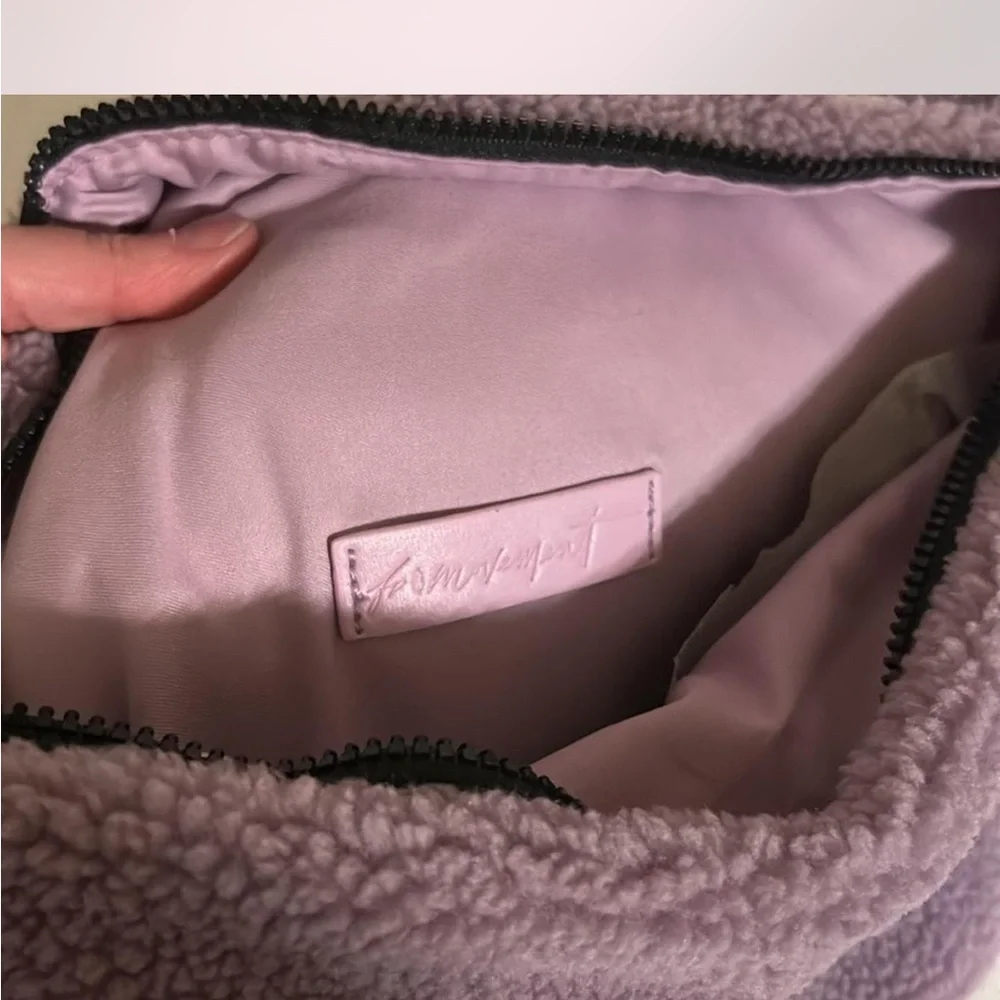 Plush Lavender Sling Bag - Women's Soft Sherpa Crossbody